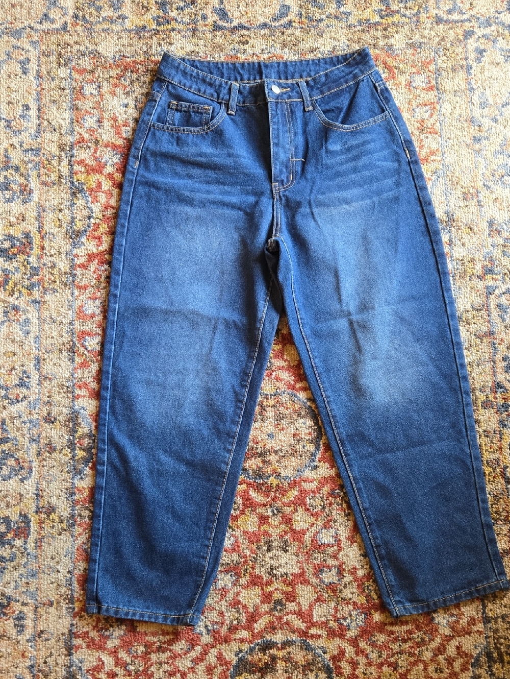 Shein Petite Medium Denim Pants Barrel Style